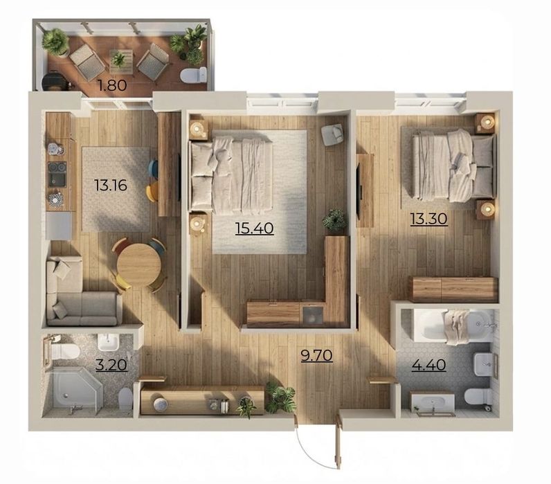 Квартира на ЖК Комфортне містечко Residence в Києві, ID 235298, фото №1