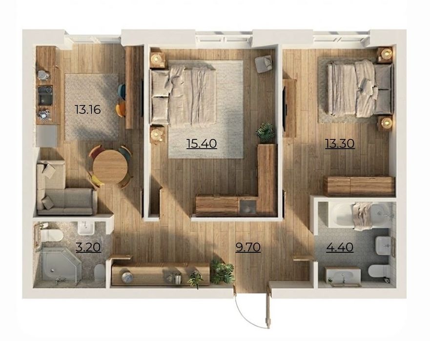 Квартира на ЖК Комфортне містечко Residence в Києві, ID 306616, фото №1