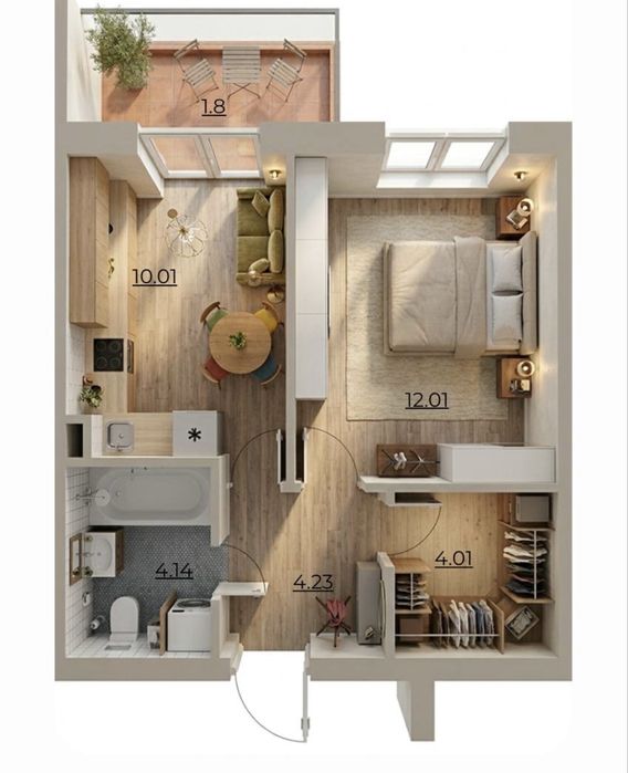 Квартира на ЖК Комфортне містечко Residence в Києві, ID 308706, фото №2