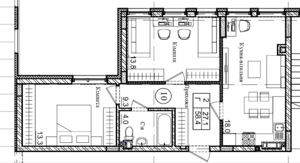 Квартира на вул. Володимирська 36А в Києві, ID 312796, фото №13