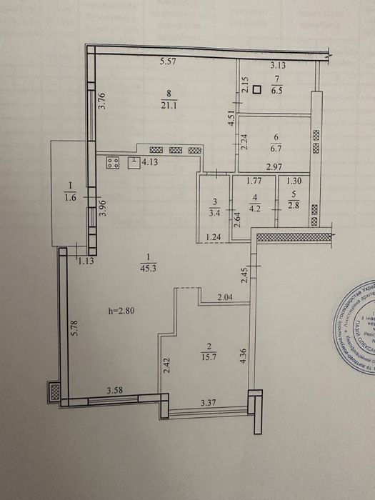 Квартира на вул. Старокозацька, 62 в Дніпрі, ID 371327, фото №10