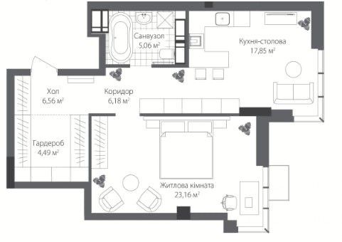 Квартира на вул. Трускавецька, 10Д в Києві, ID 216220, фото №8