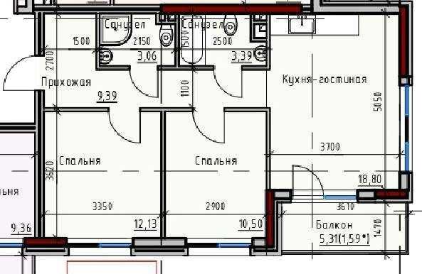 Квартира на вул. Дачна, 12 в Одесі, ID 184248, фото №2