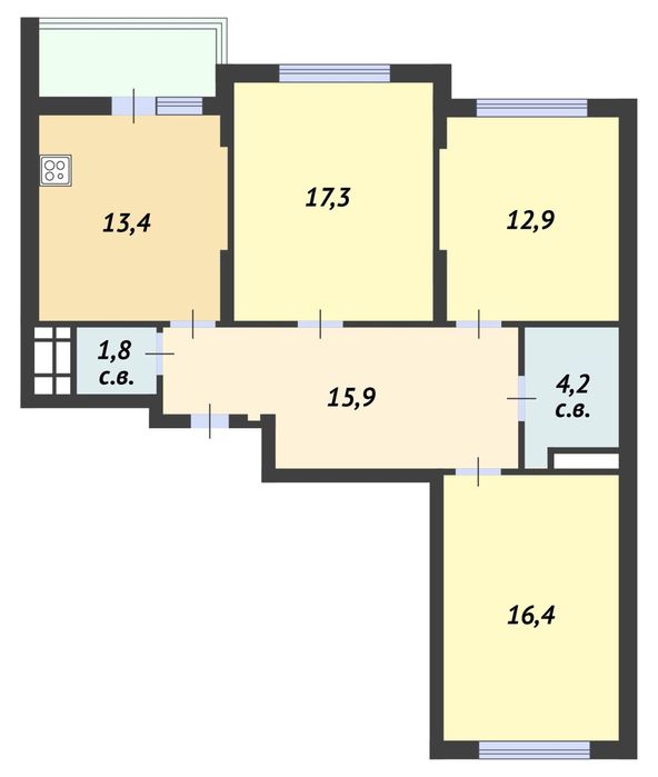 Квартира на ЖК Теремки в Києві, ID 169308, фото №3