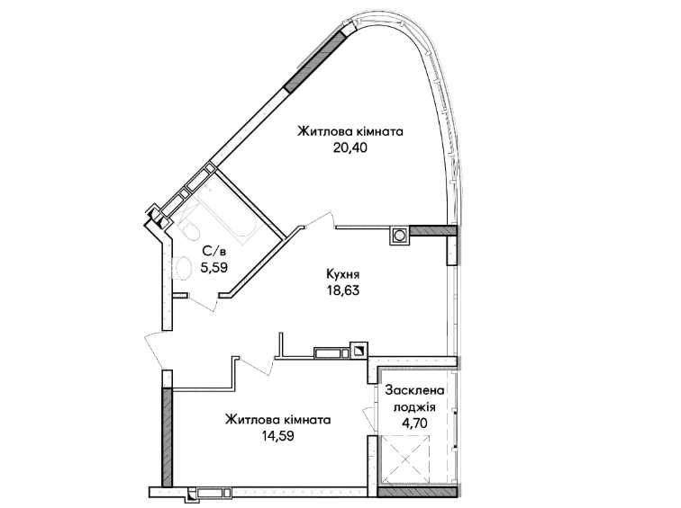Квартира на вул. Київська, 38 в Києві, ID 257805, фото №9