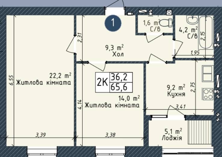 Квартира на 15 хвилин до центру міста в Одесі, ID 175861, фото №5