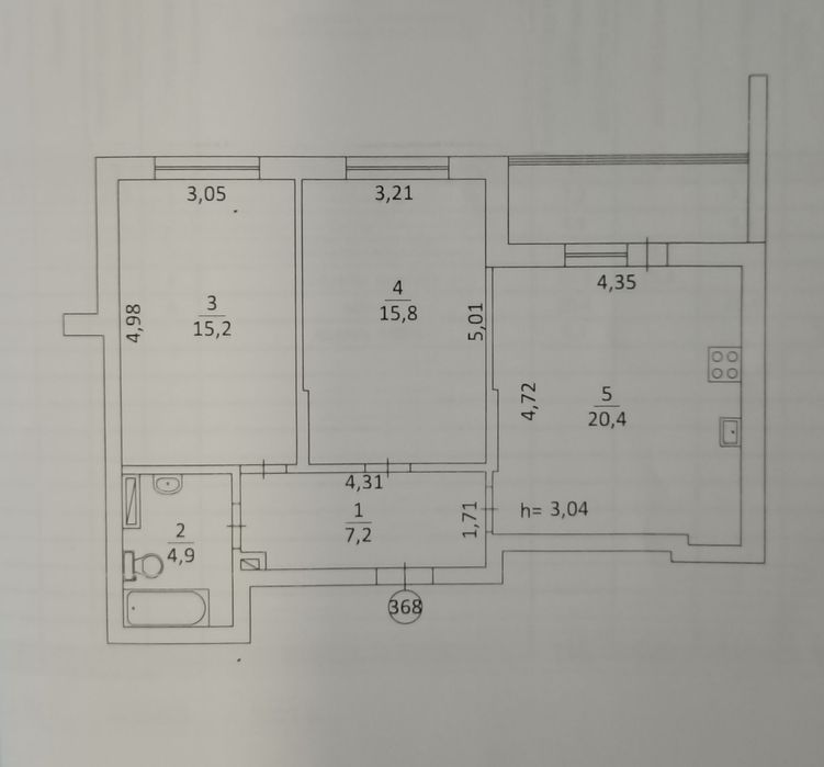 Квартира на вул. Ревуцького, 40-В в Києві, ID 297553, фото №22