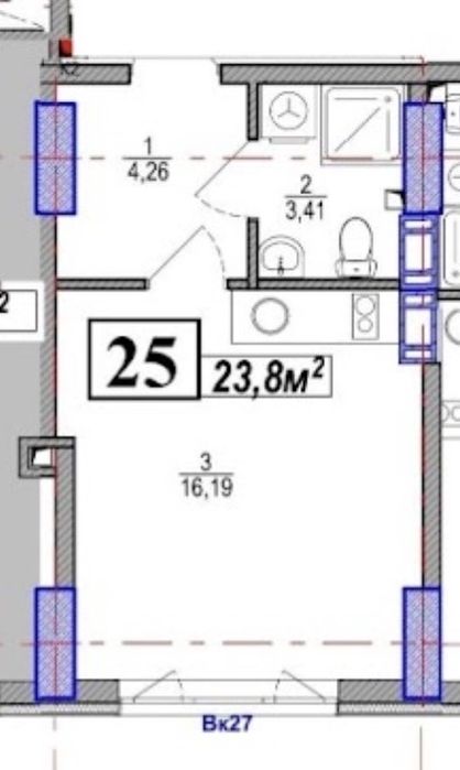 Квартира на біля метро Бориспільська в Києві, ID 259328, фото №3