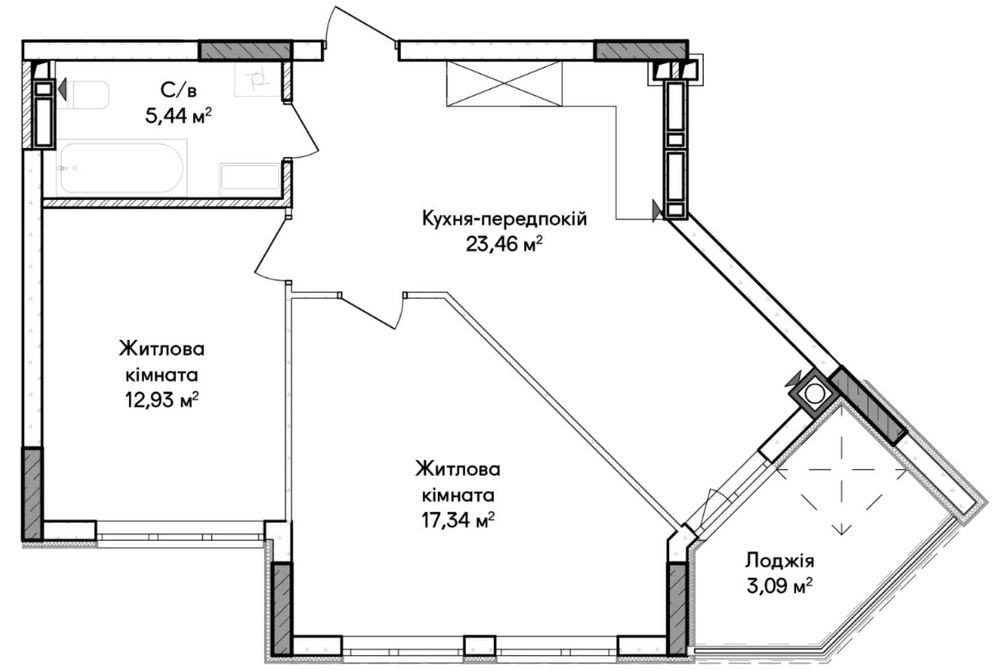Квартира на ЖК Синергія Сіті в Києві, ID 259845, фото №3