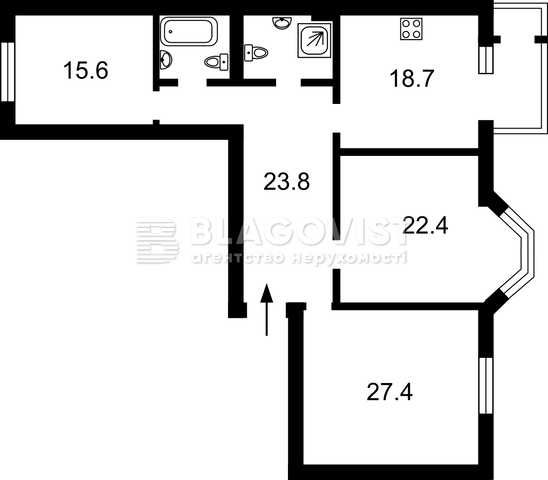Квартира на вул. Самійла Кішки, 7А в Київ, ID 314005, фото №4