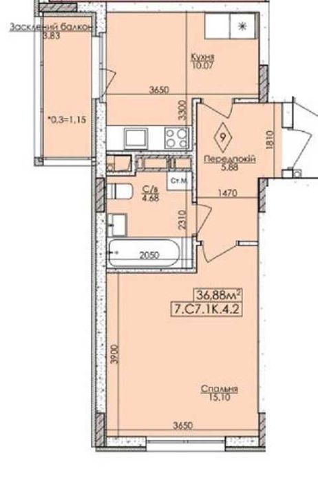 Квартира на біля метро Оболонь в Київ, ID 245836, фото №4
