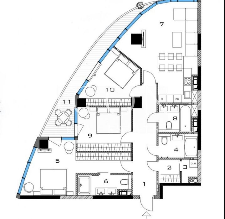 Квартира на Taryan Towers в Києві, ID 179557, фото №8