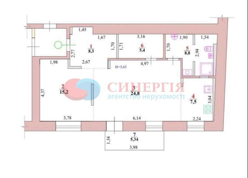 Квартира на пров. Музейний, 8б в Києві, ID 164336, фото №21