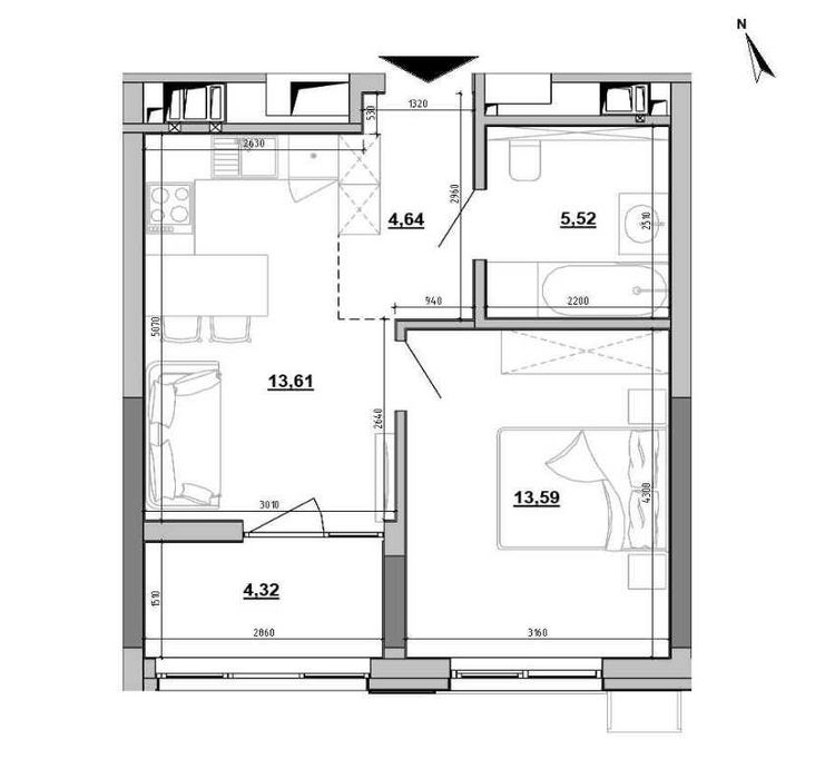 Квартира на вул. Ревуцького, 1 в Київ, ID 326973, фото №2