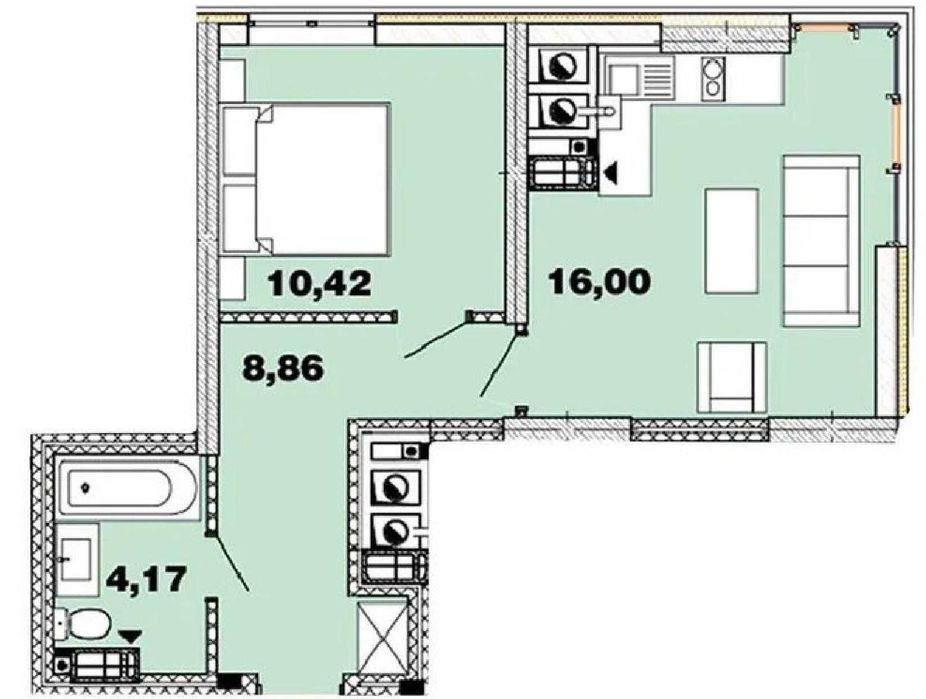 Квартира на вул. Кришталева, 1 в Києві, ID 237155, фото №1