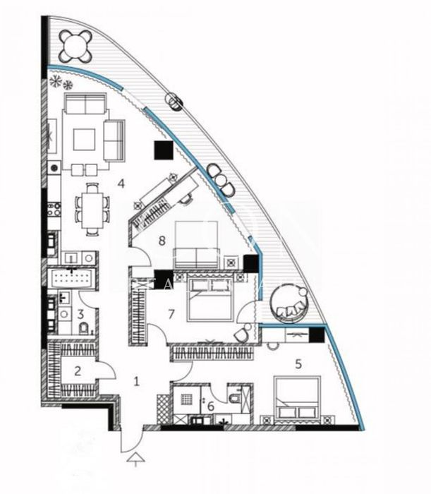 Квартира на Taryan Towers в Києві, ID 205363, фото №9
