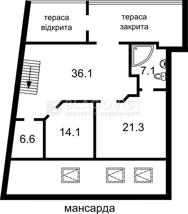 Квартира на вул. Борисоглібська, 16А в Києві, ID 187919, фото №16