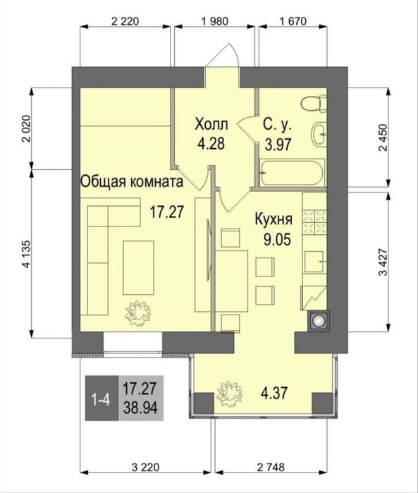 Квартира на вул. Соборна, 126/2 в Києві, ID 259388, фото №3