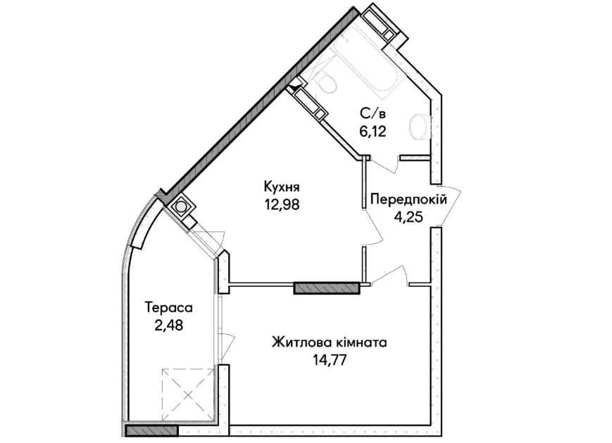 Квартира на вул. Будинок 38 в Києві, ID 248861, фото №7