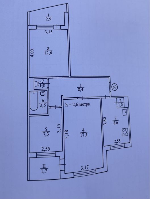 Квартира на вул. Сонячний, 22 в Кривому Розі, ID 183152, фото №4