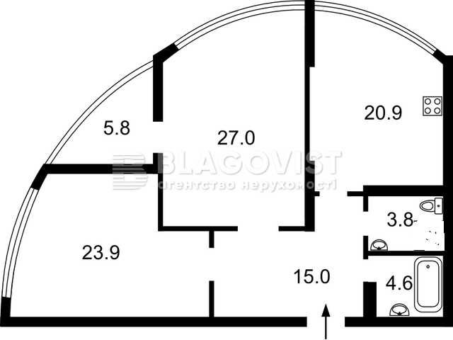 Квартира на вул. Лобановського, 150 в Києві, ID 176118, фото №13
