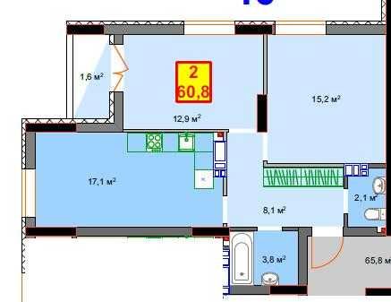 Квартира на вул. Університетська в Києві, ID 242670, фото №3