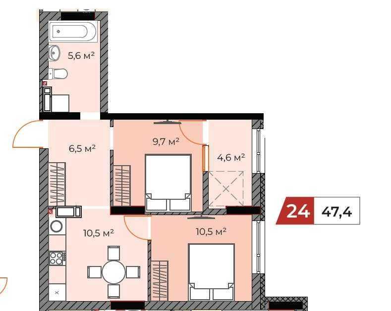 Квартира на вул. Університетська в Київ, ID 247143, фото №2