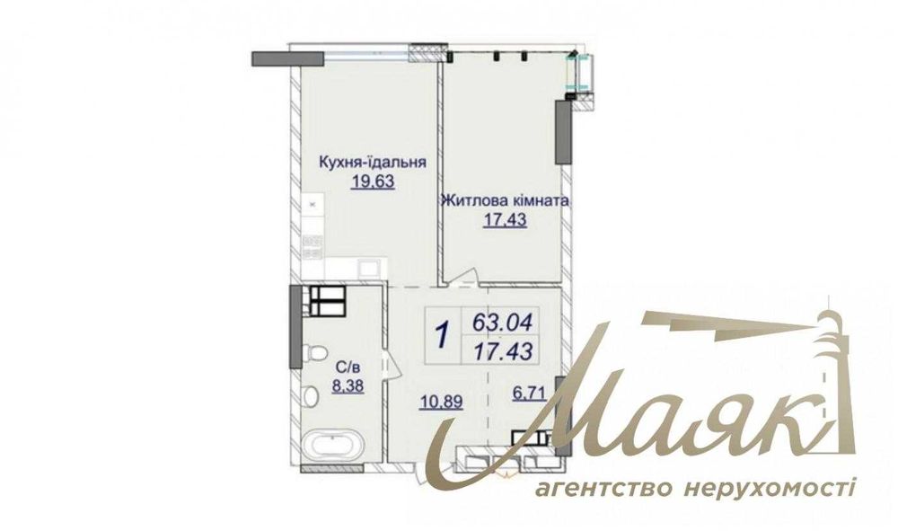 Квартира на вул. Андрія Верхогляда / Драгомирова в Києві, ID 203772, фото №4