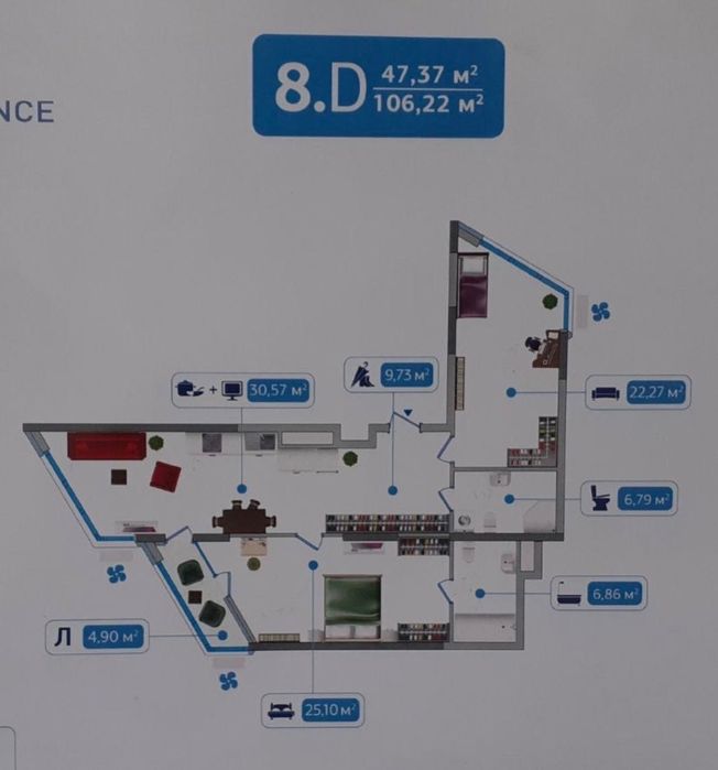Квартира на вул. Зарічна, 8 в Києві, ID 321888, фото №12