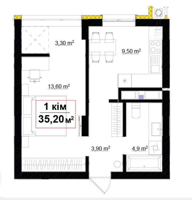 Квартира на ЖК Опришівська слобода в Івано-Франківську, ID 281038, фото №4