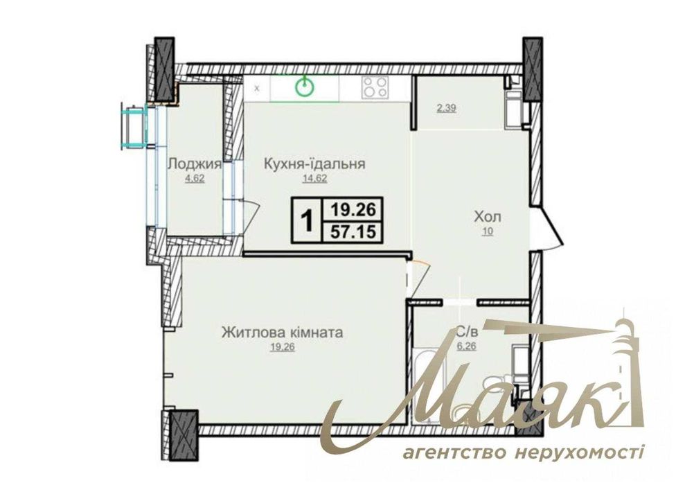 Квартира на вул. Андрія Верхогляда в Києві, ID 164150, фото №2