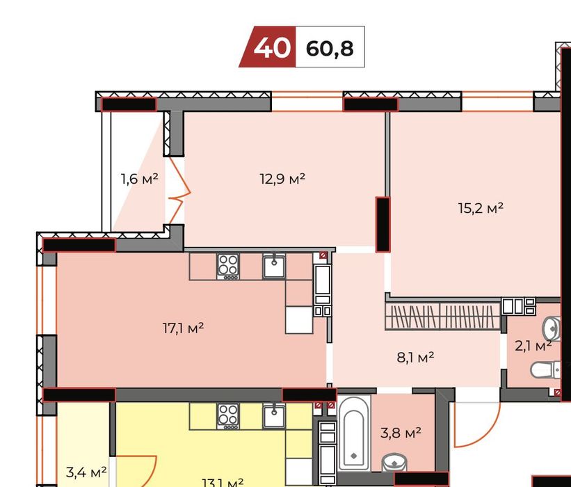 Квартира на вул. Університетська 1-Л в Києві, ID 250118, фото №3