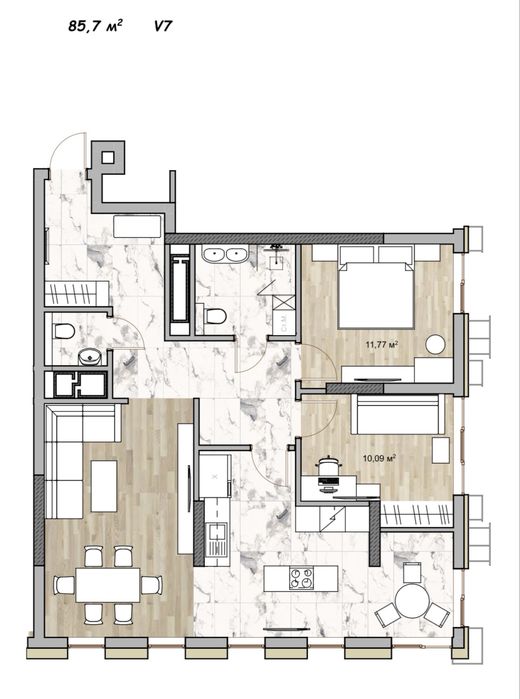 Квартира на вул. Андрія Верхогляда, 30 в Києві, ID 175303, фото №6