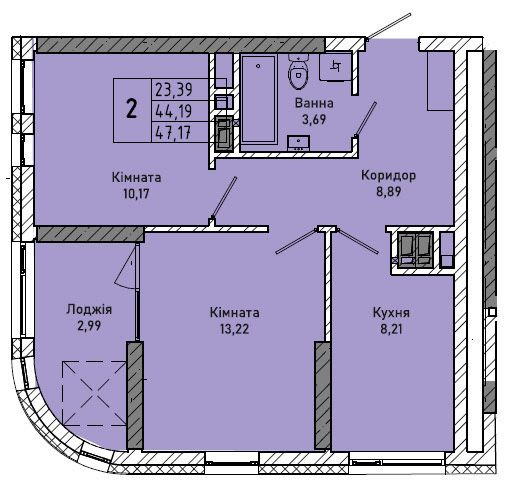 Квартира на вул. Миколайчука, 38 в Львові, ID 383869, фото №6