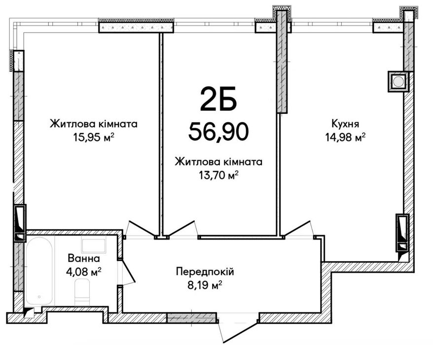 Квартира на ЖК Синергія Сіті в Києві, ID 264058, фото №2