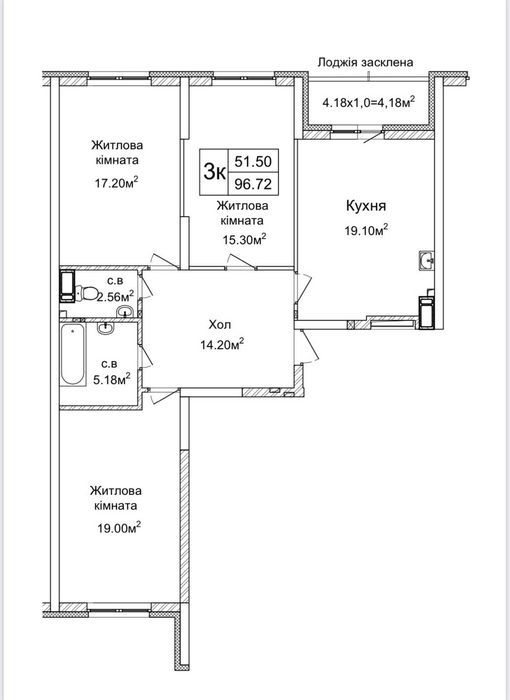 Квартира на вул. Львівська, 15Б в Києві, ID 207454, фото №5