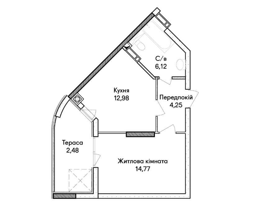 Квартира на вул. Кобилянської, 38 в Києві, ID 228084, фото №5