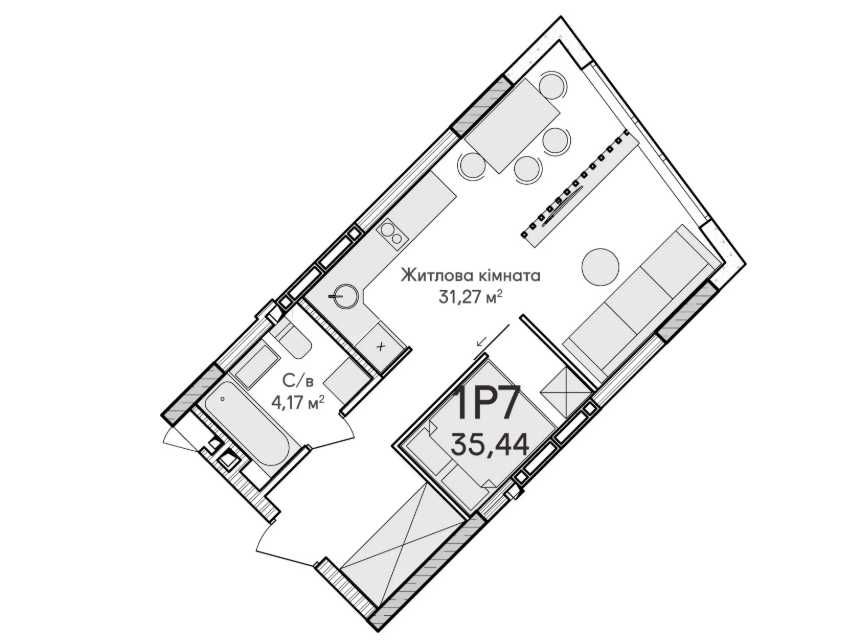 Квартира на ЖК «Синергія Сіті» в Києві, ID 281261, фото №4
