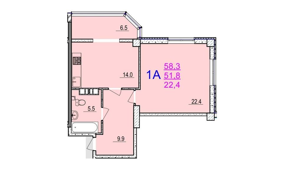 Квартира на вул. Володимира Великого, 41/3 в Черкасах, ID 238813, фото №3