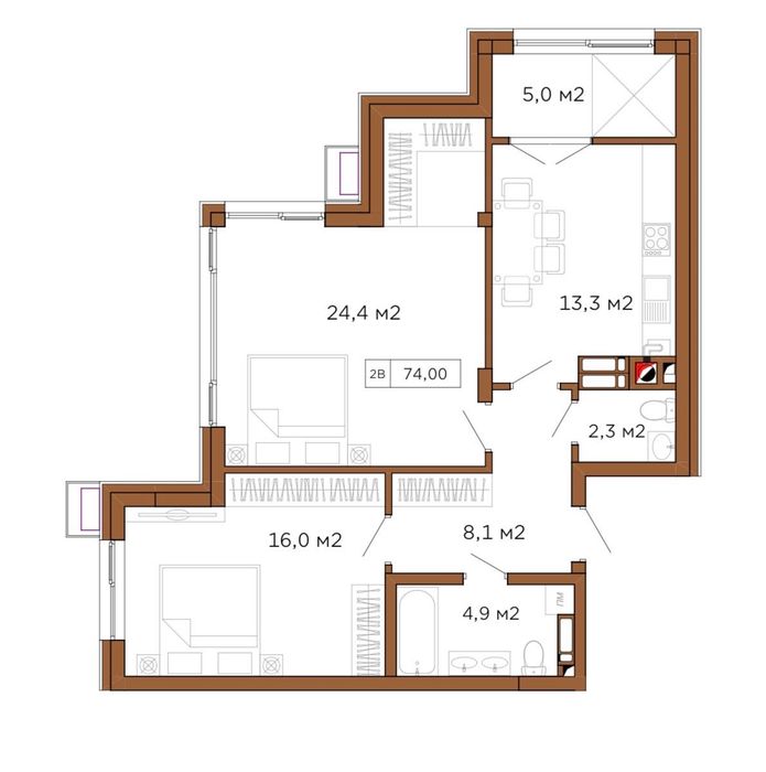 Квартира на вул. Тетерівська, 16 в Києві, ID 170031, фото №3