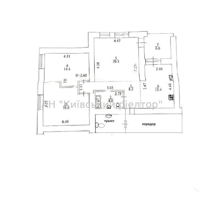 Квартира на вул. Олеся Гончара, 52 в Києві, ID 165833, фото №23