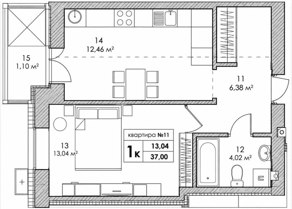 Квартира на Санаторна 20 в Києві, ID 260360, фото №2