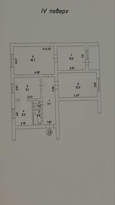 Квартира на вул. Балківська в Одесі, ID 252968, фото №1