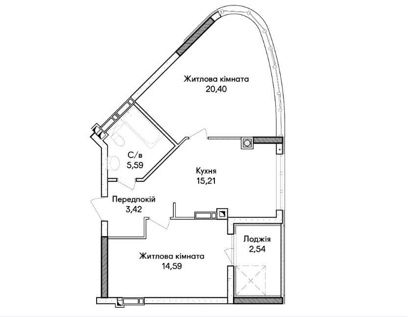 Квартира на вул. Набережна, 8 в Києві, ID 222575, фото №10