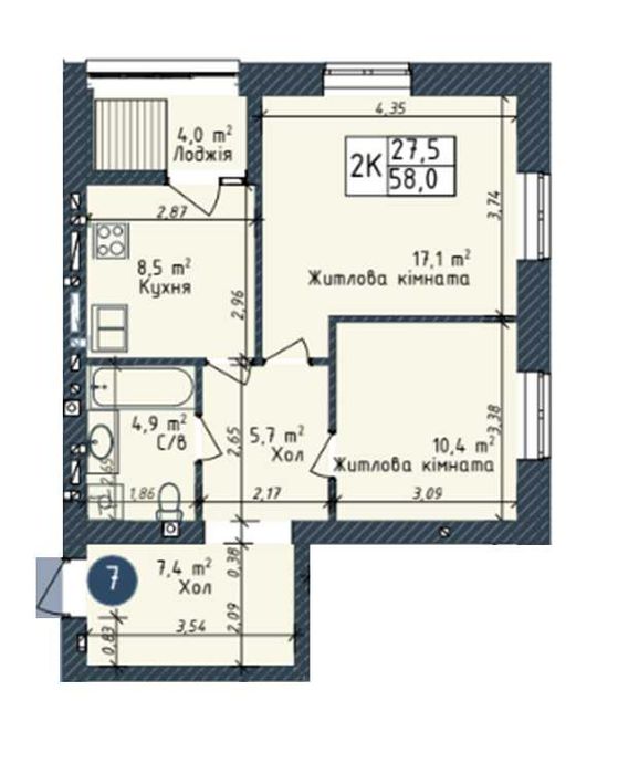 Квартира на вул. М. Грушевського в Одесі, ID 173239, фото №8