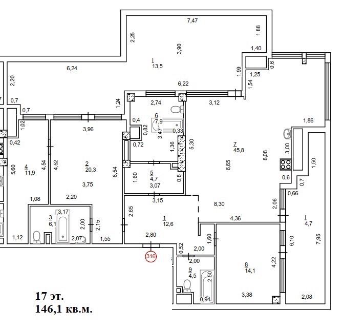 Квартира на вул. Нагірна, 16 в Києві, ID 189666, фото №7