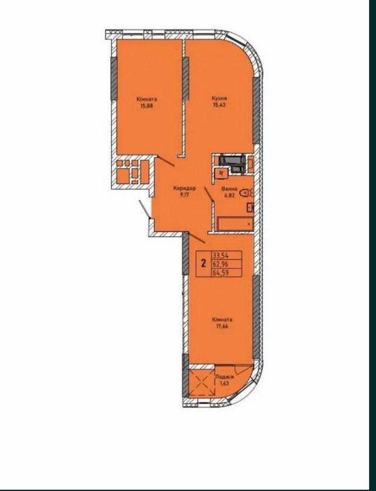 Квартира на вул. Миколайчука, 38 в Львові, ID 190254, фото №2