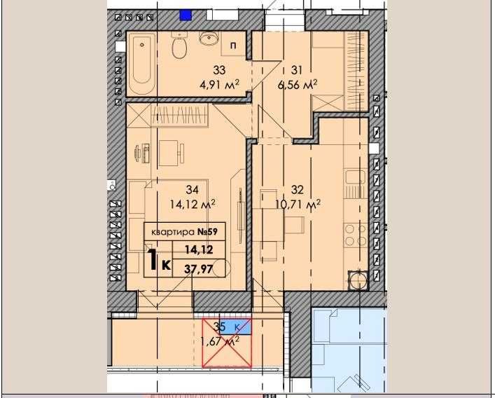 Квартира на вул. Санаторна, 20 в Києві, ID 260013, фото №2