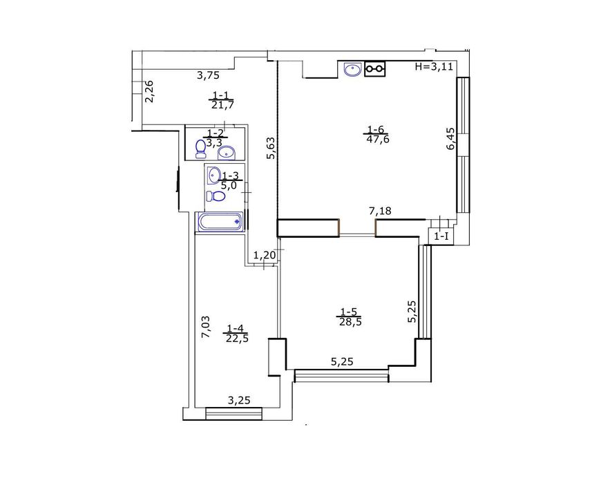Квартира на вул. Предславинська, 20-А в Київ, ID 217454, фото №3