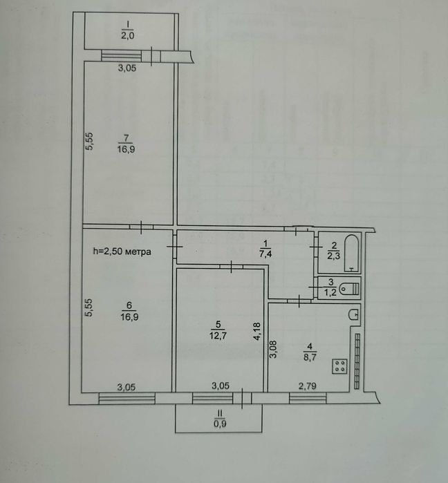 Квартира на микрорайон Юбилейный в Кривому Розі, ID 199475, фото №2
